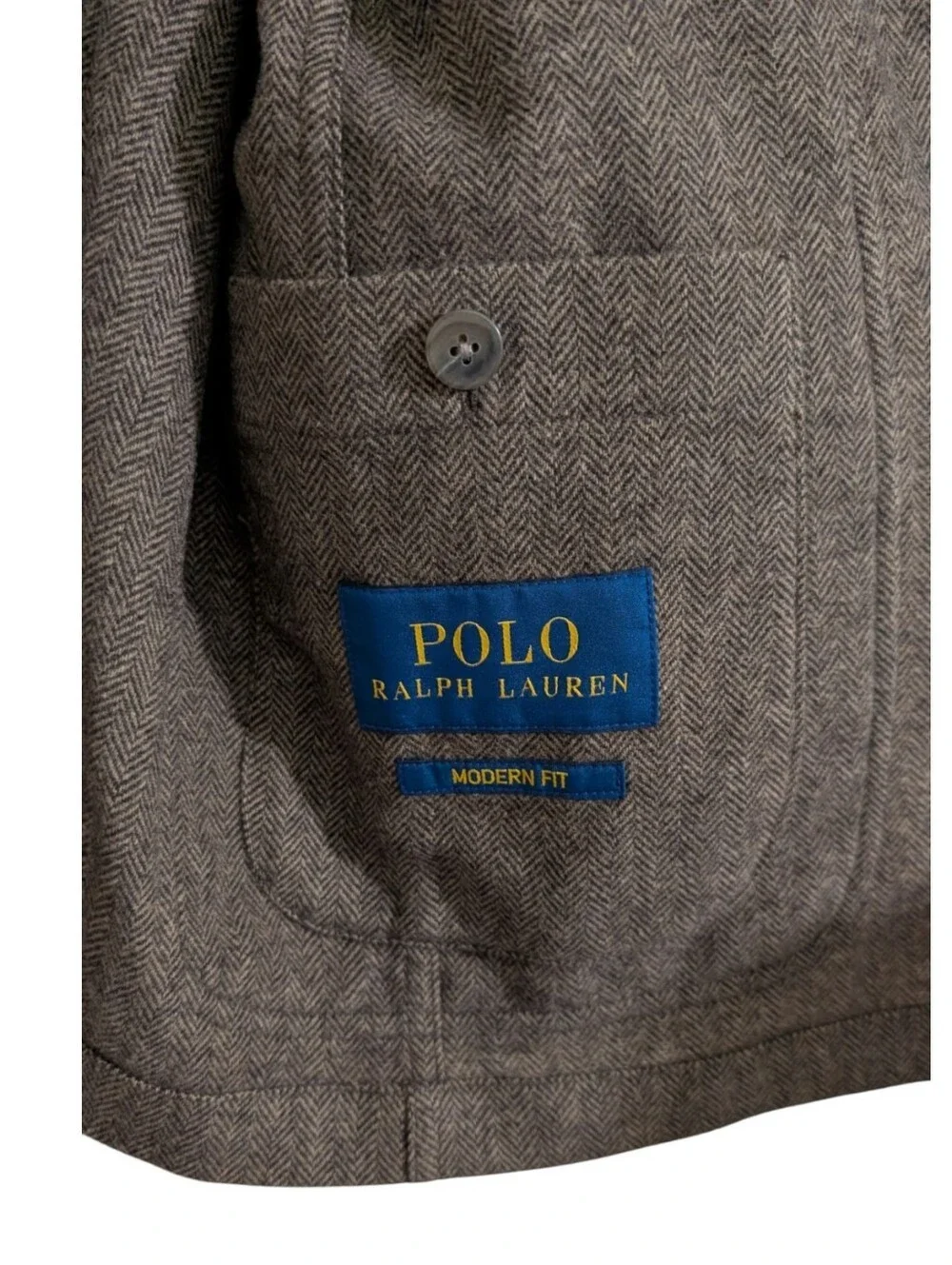 Polo Ralph Lauren Brown Herringbone Sport Coat Blazer - Size 44R NWT